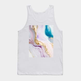 Pastel Abstract Watercolor Alcohol Ink Tank Top